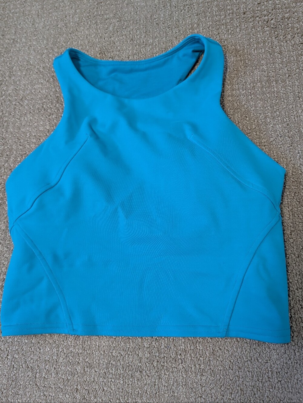 Lululemon Wunder Train Tank Blue Women's Sz 4 Gym Workout Stretch Built In Bra - Picture 4 of 6